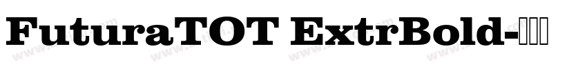 FuturaTOT ExtrBold字体转换